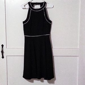 Black Dress with white accent trim